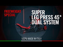 SUPER PRENSA DE PIERNAS 45° SISTEMA DUAL